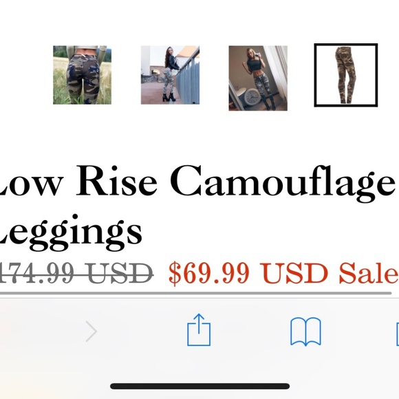 Low rise camo leggings green - Picture 6 of 8